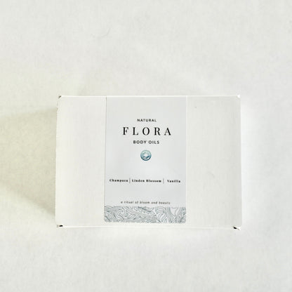 Flora Body Oil Gift Box - Champaca, Linden Blossom, Vanilla